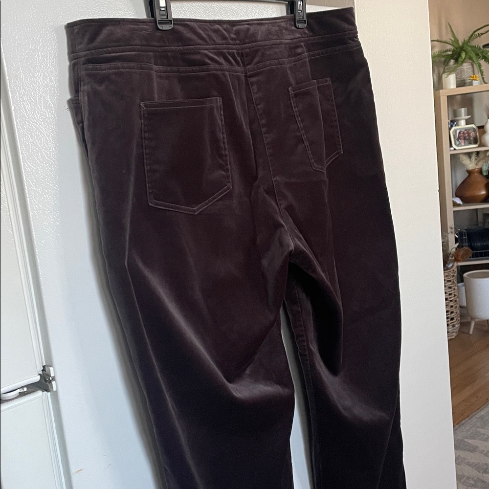 Eileen Fisher Women’s XL Plus Versatile‎ Deep Brown Purple Pant - Picture 13 of 14